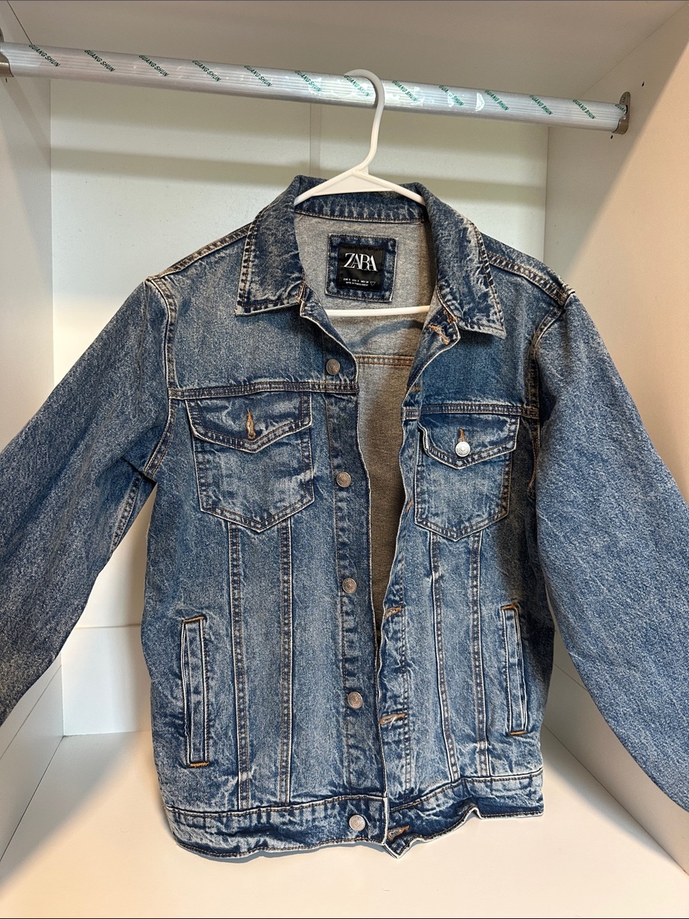ZARA Light Blue Washed Denim Jacket